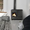 Salamandra Carolo Mix Lenha e Pellets 7kW - Ambiente