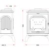 Salamandra Seville 2 7kW - Desenho Técnico