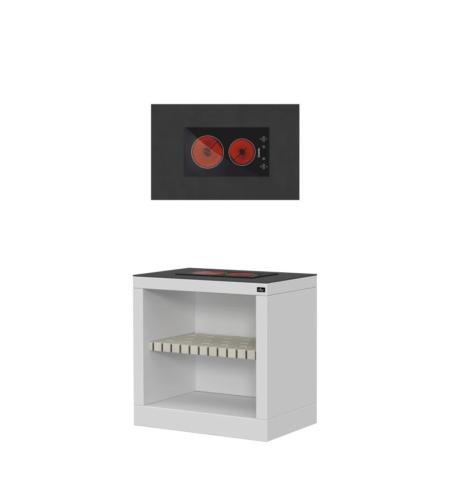 Vilamoura - Bancada c/ Placa Eléctrica com prateleira em Tijolo, Tampo em Dekton VILAMOURA 056MTDPE