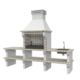 Churrasqueira Viana 011-90/4LL4 com 2 Bancadas e Lava-Loiça - Collippo
