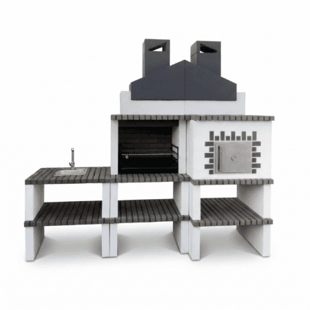 Conjunto de Churrasqueira, Forno e Bancada com Lava-Loiça Connect