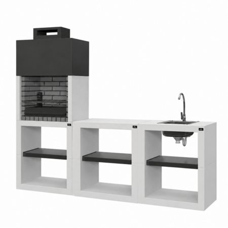 Conjunto de Churrasqueira Maia com Bancadas Modul60P/4