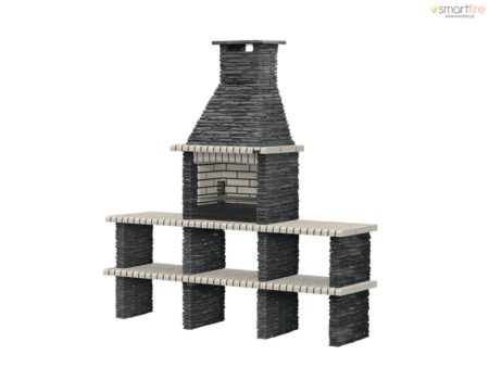 Churrasqueira Piódão Xisto/4 com Bancadas Collippo