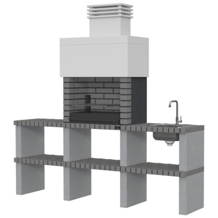 Churrasqueira Ericeira com Bancadas e Lava-Loiça 037B/4LL2 - Collippo