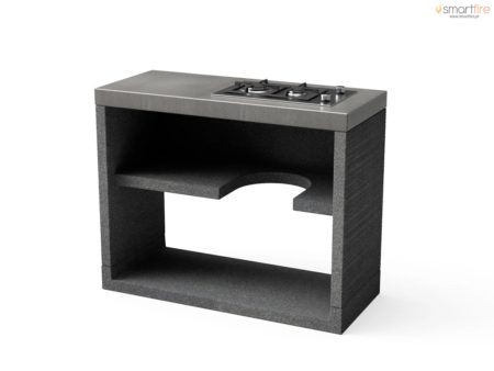 Módulo Bancada Black VENIT [F] 110 cm Placa de Gás