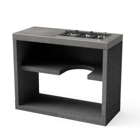 Módulo Bancada Black VENIT [F] 110 cm Placa de Gás