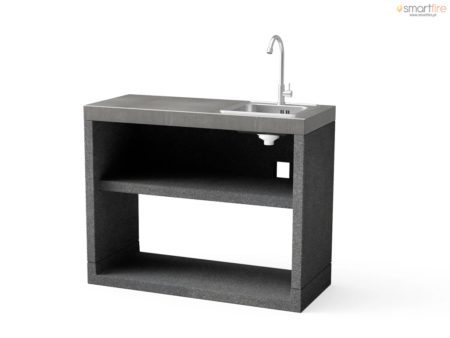 Módulo Bancada Black VENIT [F] 110 cm Lava-Loiça
