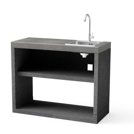 Módulo Bancada Black VENIT [F] 110 cm Lava-Loiça
