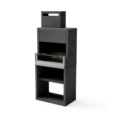 Churrasqueira Black Venit Flex Plus Hotte 78 (lenha/carvão) - Inox - Tuozi