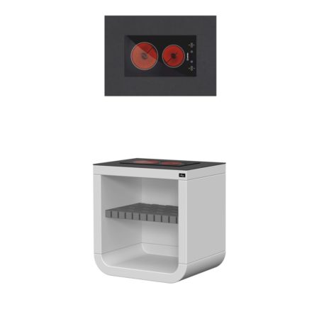 Belém - Bancada c/ Placa Eléctrica com prateleira em tijolo, tampo em dekton BELÉM FRIGOMTDPLL2