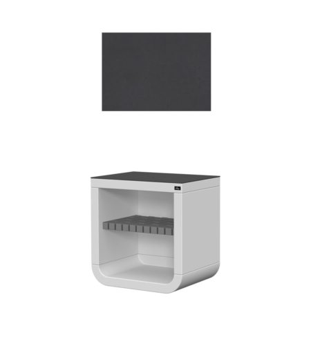 Belém - Bancada simples com prateleira em tijolo, tampo em Dekton BELÉM FRIGOMTG