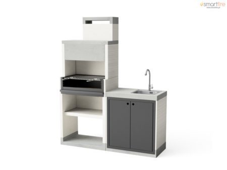 Pack 35 (T01756): Churrasqueira Venit Flex Plus Hotte Bancada com Lava-Loiça e Porta - Tuozi