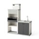 Pack 35 (T01756): Churrasqueira Venit Flex Plus Hotte Bancada com Lava-Loiça e Porta - Tuozi