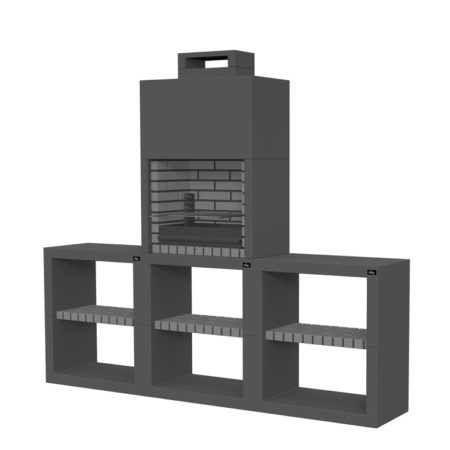 Churrasqueira Maia Modul60PT/4 com Bancadas Collippo