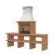 Churrasqueira Gaia T70/4 com Bancadas Collippo