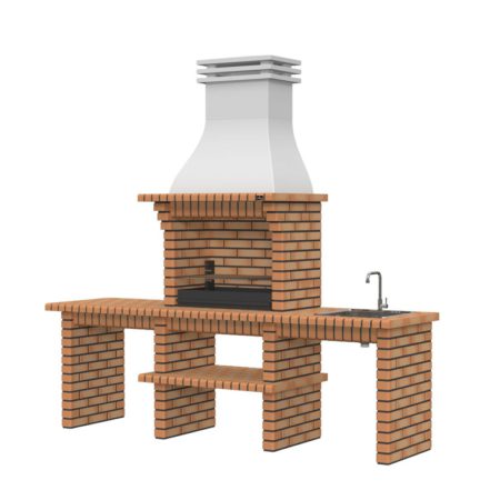 Churrasqueira Gaia T70/4SMLL4 com Mini-Bancadas e Lava-Loiças Collippo
