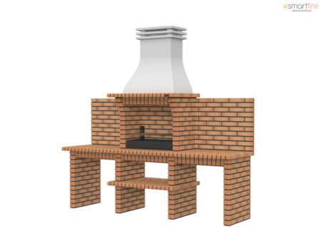 Churrasqueira Gaia T70/4SMPT Painel Traseiro com Mini-Bancadas Collippo