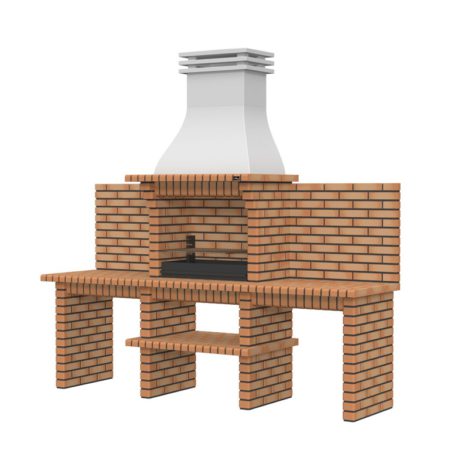 Churrasqueira Gaia T70/4SMPT Painel Traseiro com Mini-Bancadas Collippo