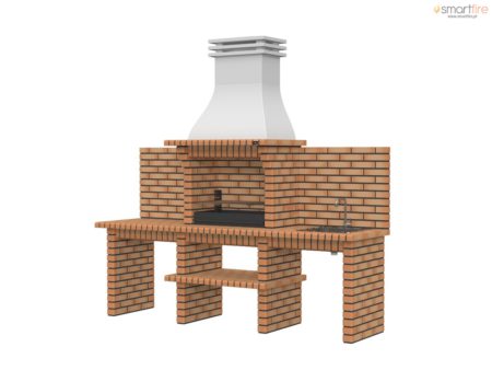 Churrasqueira Gaia T70/4SMPTLL4 Painel Traseiro com Mini-Bancadas e Lava-Loiças Collippo