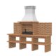 Churrasqueira Gaia T70/4PT Painel Traseiro com Bancadas Collippo