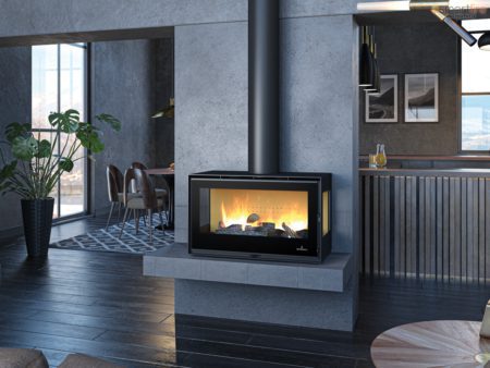 Salamandra Bimba 90 3 C Box Pousar/Pendurar 13kW Bronpi