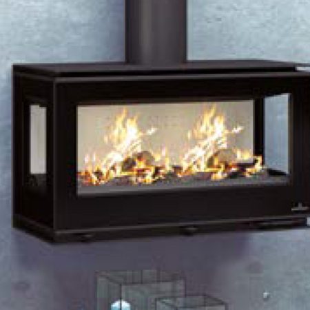 Salamandra Cairo 90 3 C Box Pousar/Pendurar 13kW Bronpi