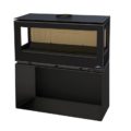Salamandra Cairo 110 3 C Box com Lenheiro 13kW Bronpi