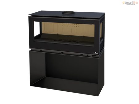 Salamandra Cairo 110 3 C Box com Lenheiro 13kW Bronpi