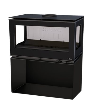 Salamandra Cairo 90 3 C Box com Lenheiro 13kW Bronpi