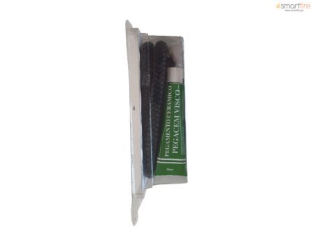 Kit de Reparação Bronpi – Cordão Cerâmico Preto 12 mm (2,5 m) + Silicone