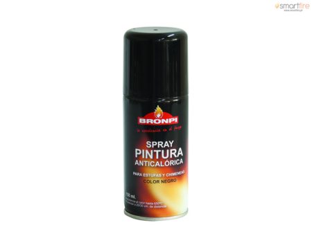 Tinta de Alta Temperatura em Spray - Preto (400 ml) Bronpi