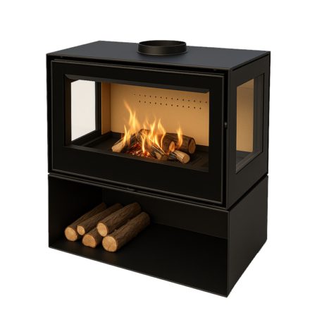 Salamandra Bimba 90 3 C com Lenheiro 13kW Bronpi