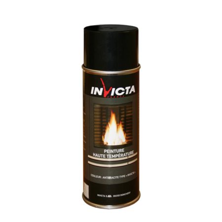 Tinta de Alta Temperatura em Spray - Antracite (400 ml) Invicta