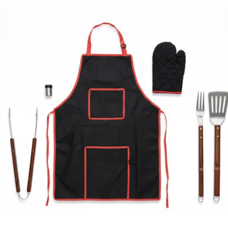 Conjunto de Acessórios para Churrasco com Avental