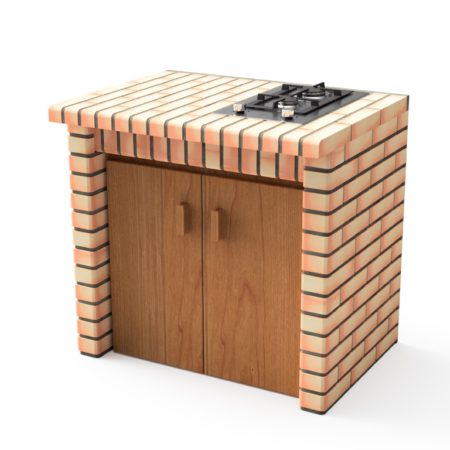3515/1 Modulo Luxor com placa a gas e portas