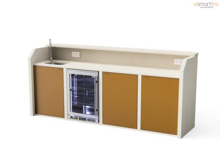 Bar ARGENTUM Arena 4B, Betão Texturado Beige e com Pedra Moleanos