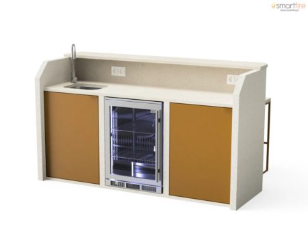 Bar ARGENTUM Arena 3B, Betão Texturado Beige e com Pedra Moleanos