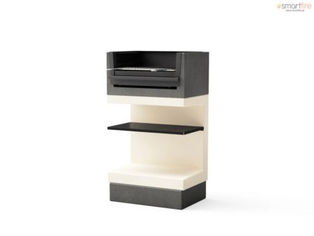 Churrasqueira Kitaway Mini Grill Cinza/Branco c/ Rodapé