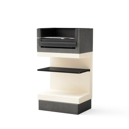 Churrasqueira Kitaway Mini Grill Cinza/Branco c/ Rodapé