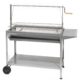 Grelhador Argentino com Grelha Simples 80 / 100 cm e Bancada - INOX