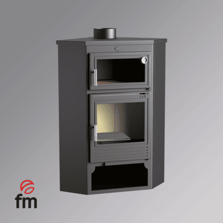 Salamandra a Lenha M-105H 11.2kW - Sem Ventilação | De Canto | Com forno