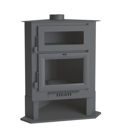 Salamandra a Lenha CH-5 11.2kW - Sem Ventilação | De Canto | Com forno