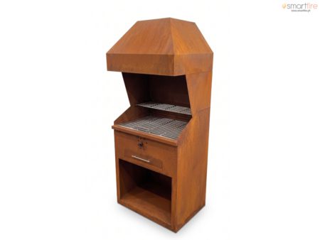 Grelhador Aço Corten Aron Com Chaminé