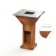 Grelhador Aço Corten UXOR STILI com Lenheiro e Tampo Inox