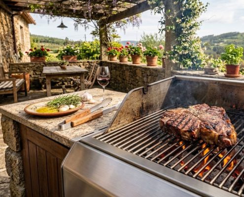 Carne grelhada demasiado seca devido a excesso de calor no churrasco