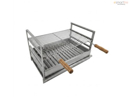 Grelhador Inox 304 com Grelha Regulável - FORCE 60X40
