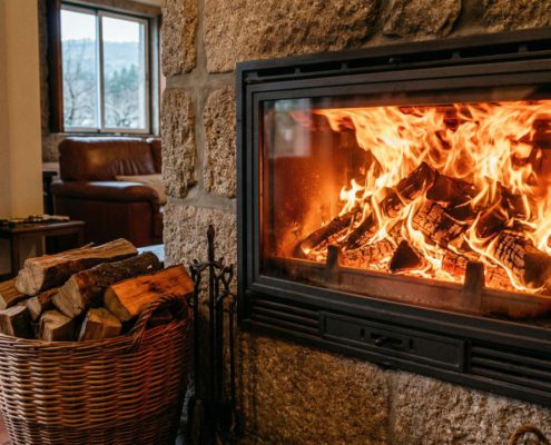 Recuperador de calor com grande consumo de lenha durante utilização intensiva