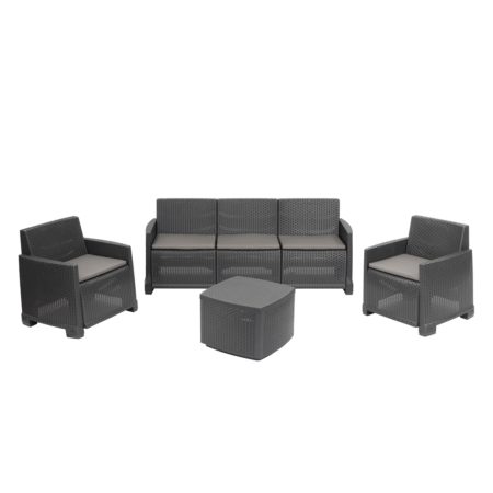 Set Garda — Conjunto Exterior em Efeito Rattan IPAE PROGARDEN