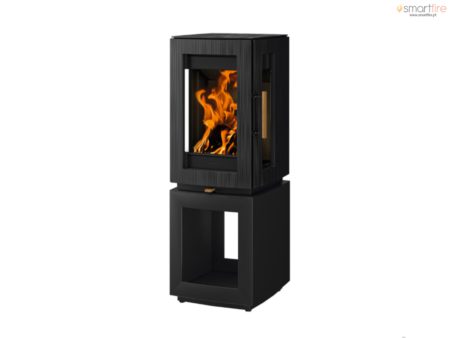 Salamandra a lenha trifacial Glow com Lenheiro - Hergom 5.9kW