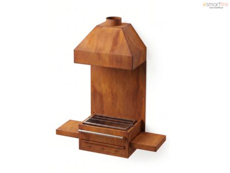 Grelhador Aço Corten ROTATIVO de Parede